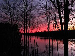 Sunset November 2007 as seen from Sunset View Cottage